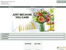 Tablet Screenshot of pleasantacresflorist.com